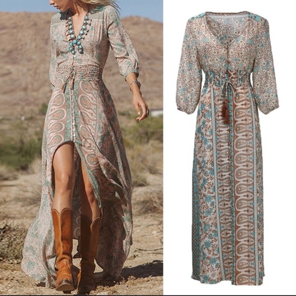 Last One! Bohemian Style Dress - Picture 2 of 6